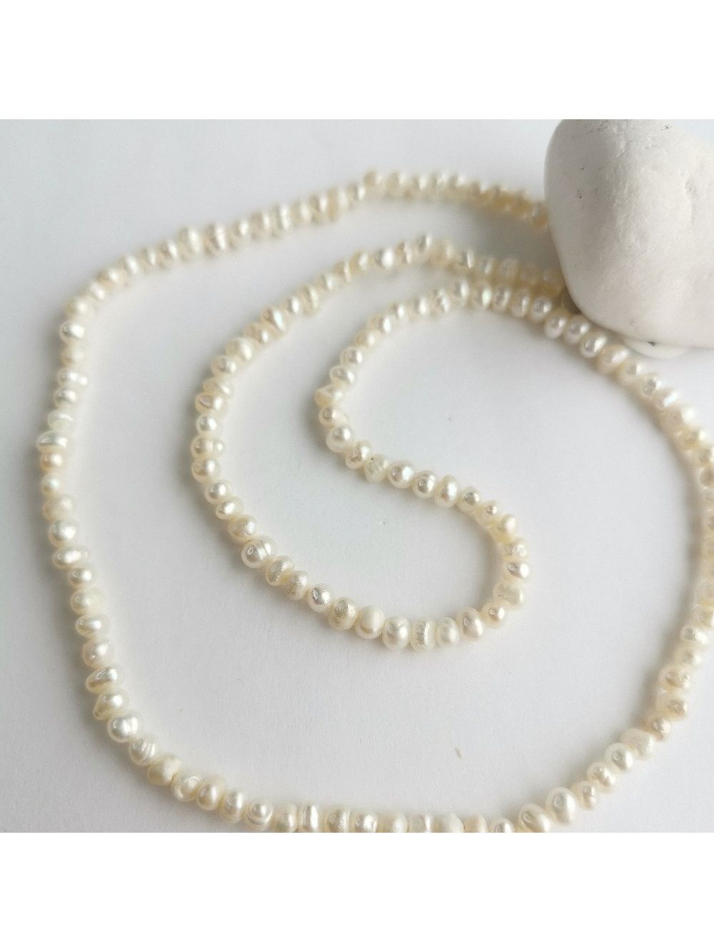 3-4mm Freshwater Pearl  Necklace Sterling Silver Clasp 16 inches 🆕